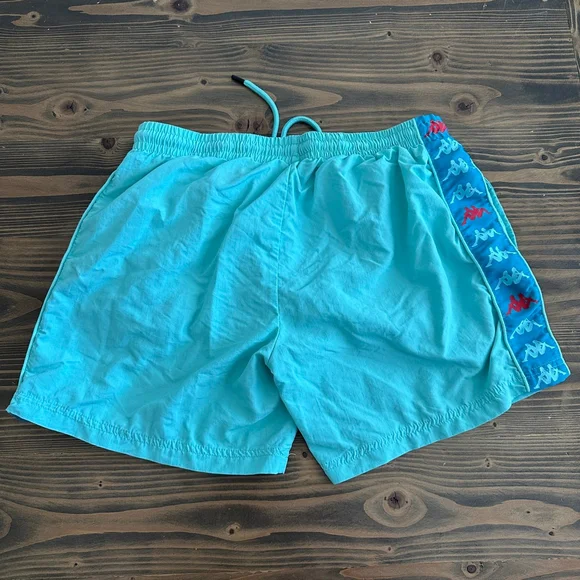 Men’s Kappa Light Blue Swim Trunks Logo Tape Size L - Picture 4 of 7